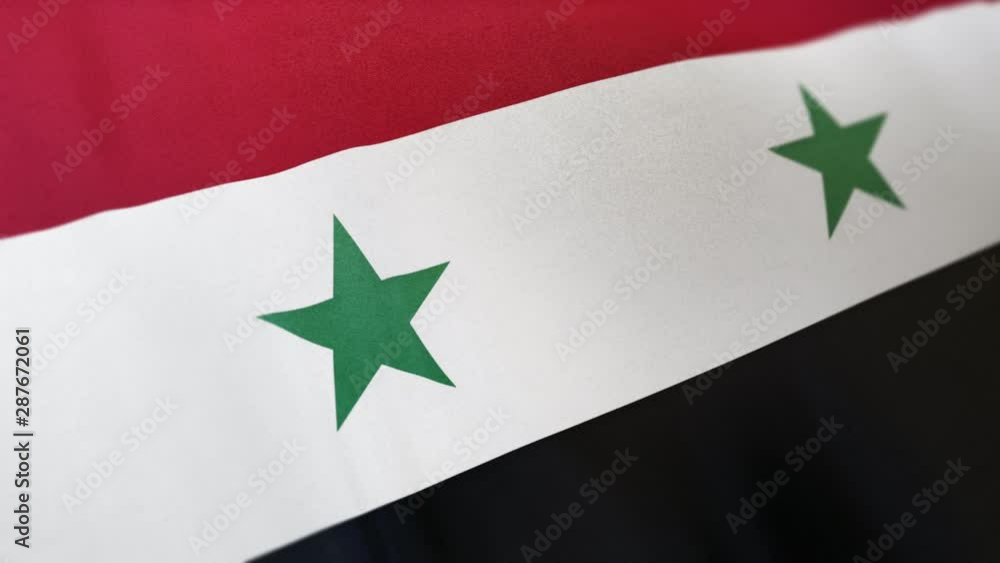 Syria national flag seamlessly waving on realistic satin texture 29.97FPS Syria national flag seamlessly waving on realistic satin texture 29.97FPS