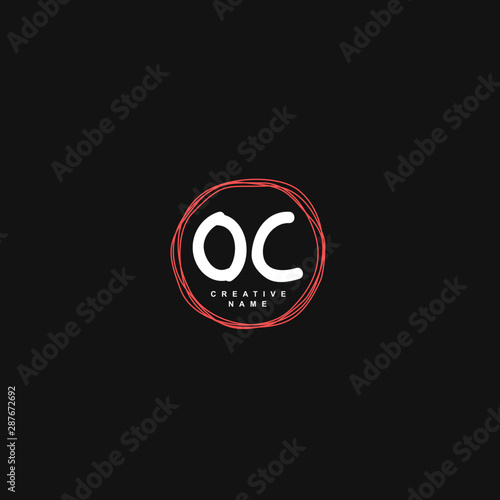 Free Download O C OC Initial logo template vector. Letter logo concept with background template. - GFXLoad