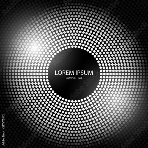 Abstract disco background with halftone