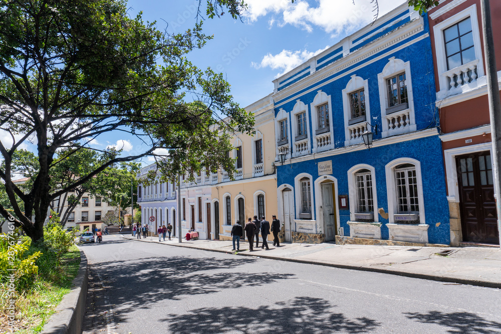 Obraz premium Las calles del centro de Bogota