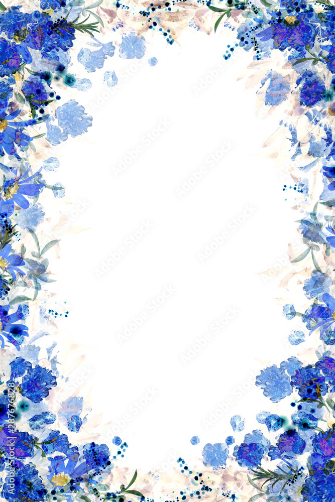 Obraz premium floral flower design frame graphic