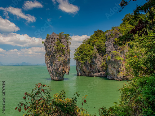 Asia, Thailand, Phang nga, James Bond island. James Bond island in Thailand. Special shape stone in the sea. Popular tourist destination in thailand.  © GezaKurkaPhotos