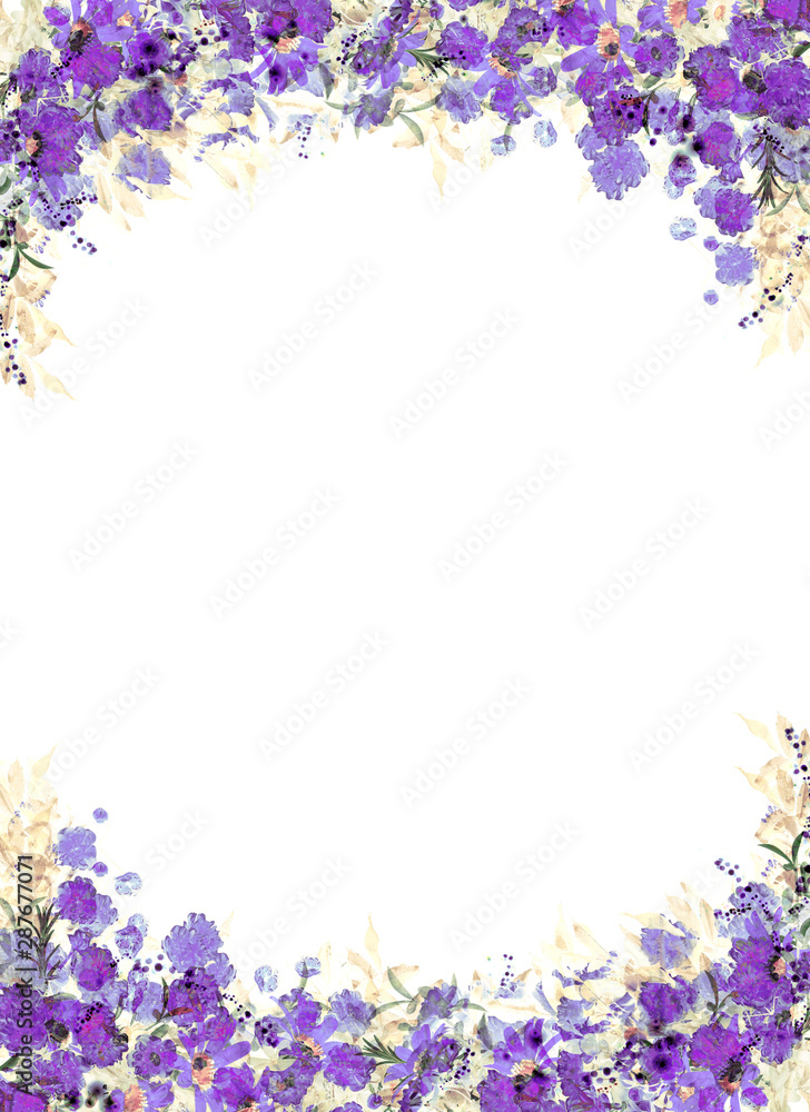 floral flower design frame graphic