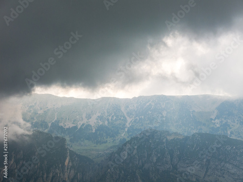 The storm is approaching. Image from the El Pedraforca massif. Catalonia, Spain.