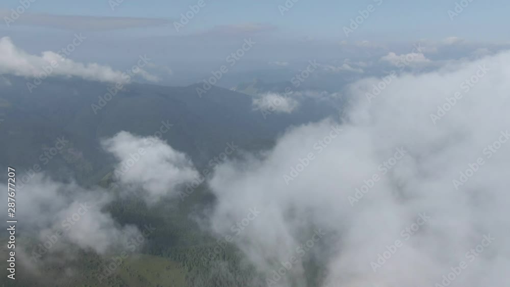 The clouds filmed above the Carpathians Mountains The clouds filmed above the Carpathians Mountains