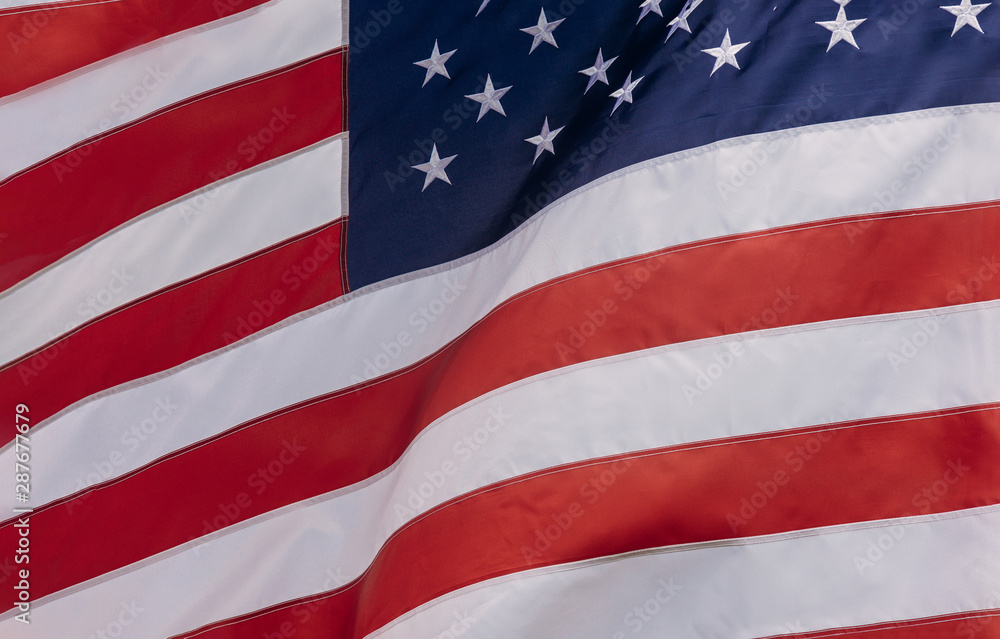 American Flag flowing with waving in the wind American Flag flowing with waving in the wind