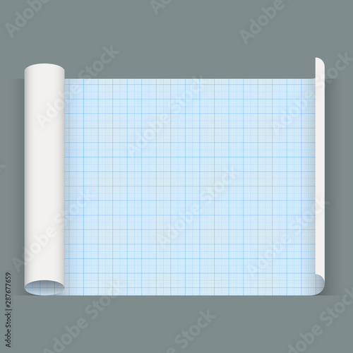 Sheets of a different form. Whatman paper. Realistic twisted drawing paper. Whatman drawing