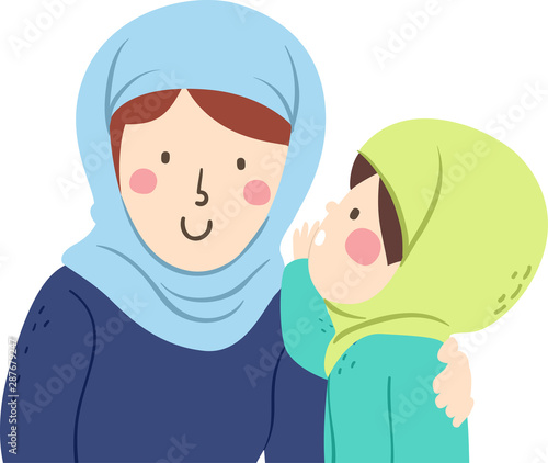Kid Girl Muslim Whisper Mother Voice Level