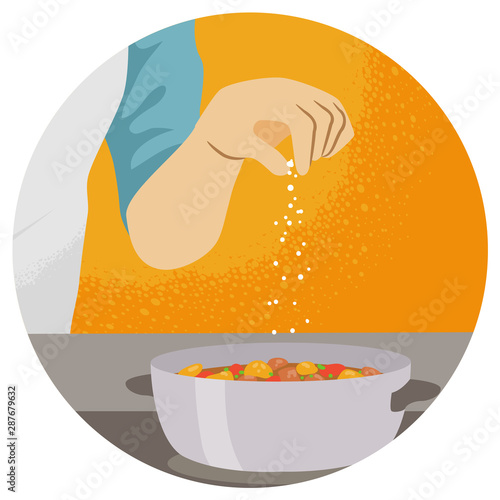 Hand Kitchen Pinch Illustration