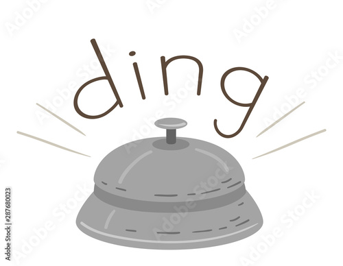 Call Bell Onomatopoeia Sound Ding Illustration