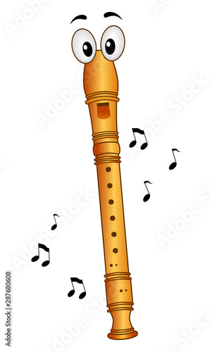 Mascot Recorder Illustration