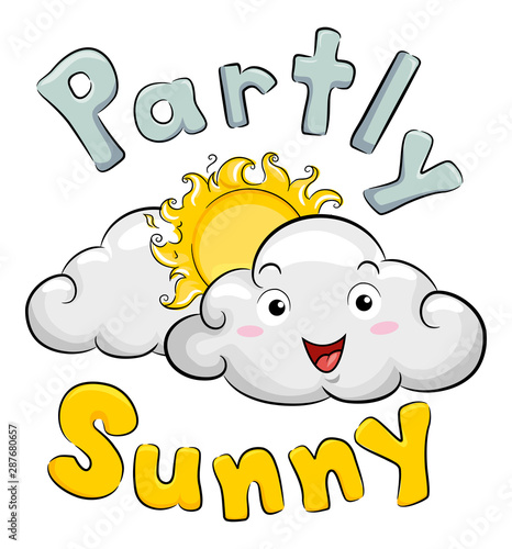 Mascot Cloud Weather Partly...