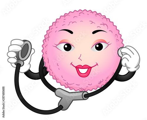 Mascot Egg Cell Check Up Il...