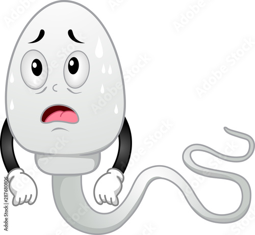 Sperm Mascot Hot Illustration