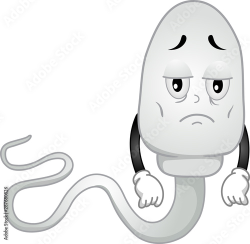 Sperm Mascot Unhealthy Illustration