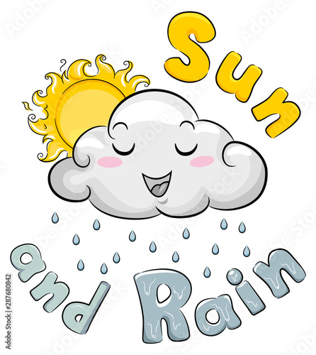 Mascot Cloud Weather Sun An...
