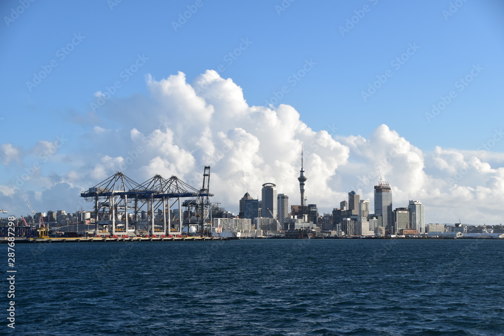 Naklejka premium City view of Auckland in New Zealand