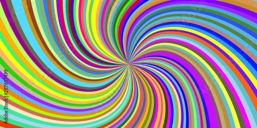 Colorful Swirling radial vo...
