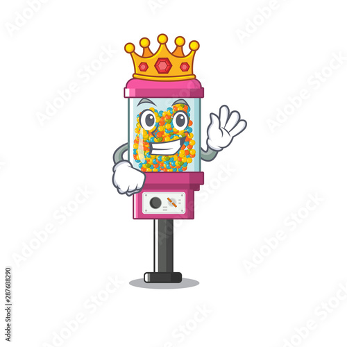 King candy vending machine on the cartoon