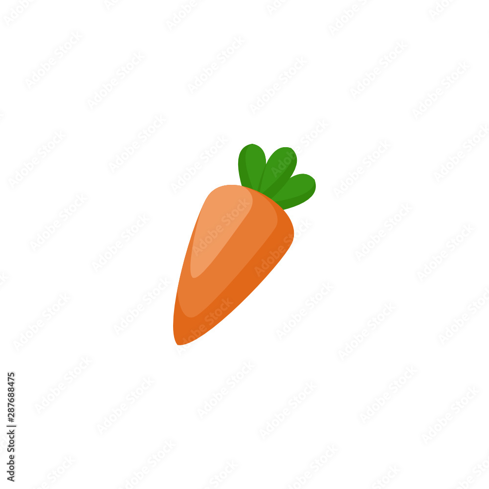 illustration of carrot with leaf isolated on white illustration of carrot with leaf isolated on white