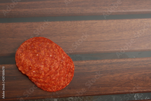 slices of chorizo from Pamplona