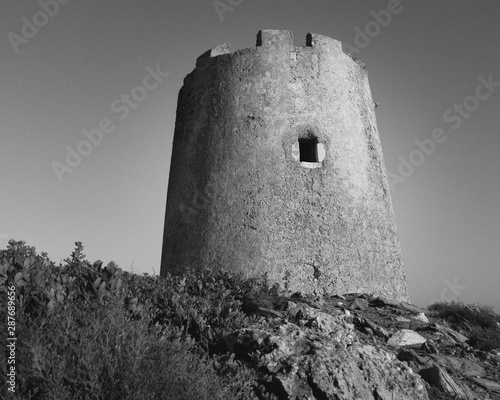 Torre in bianco e nero, Sardegna