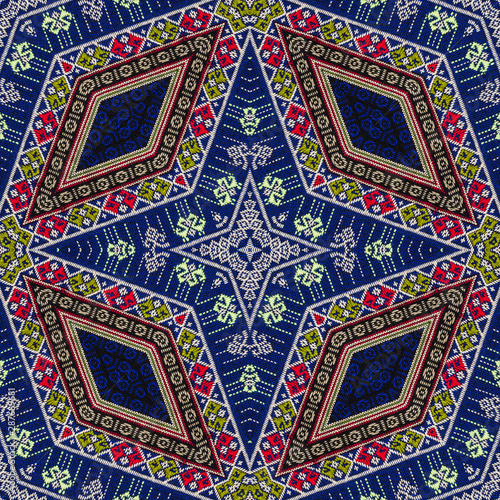 Colorful abstract kaleidoscope or endless pattern
