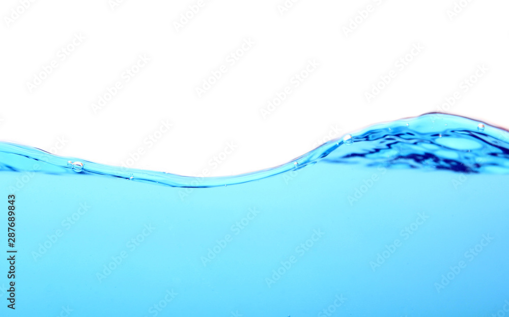  The surface of the water On a white background 