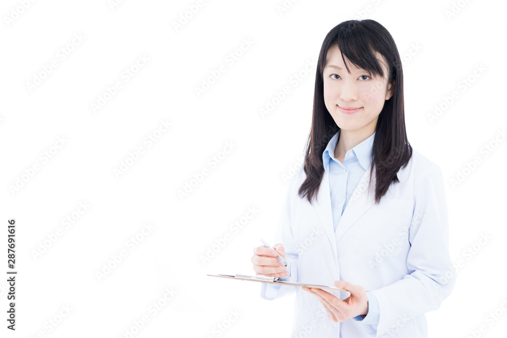 Young female doctor isolated on white background Young female doctor isolated on white background