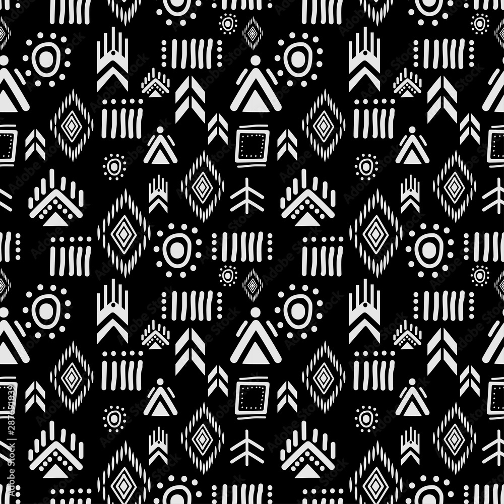 Bohemian Patterns Black And White