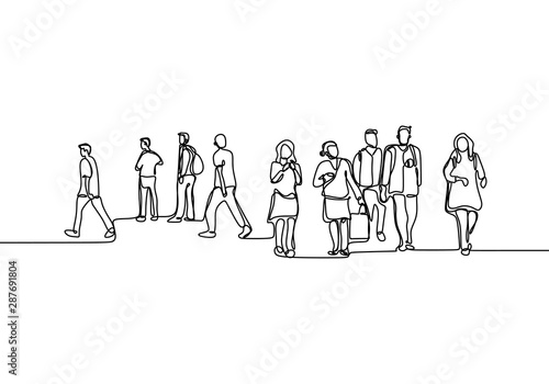 Continuous line drawing of ...