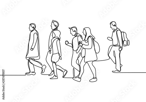 Continuous line drawing of ...