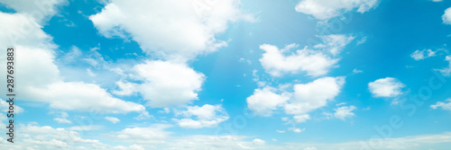 Beautiful blue sky cloudsfor background. Panorama of sky.
