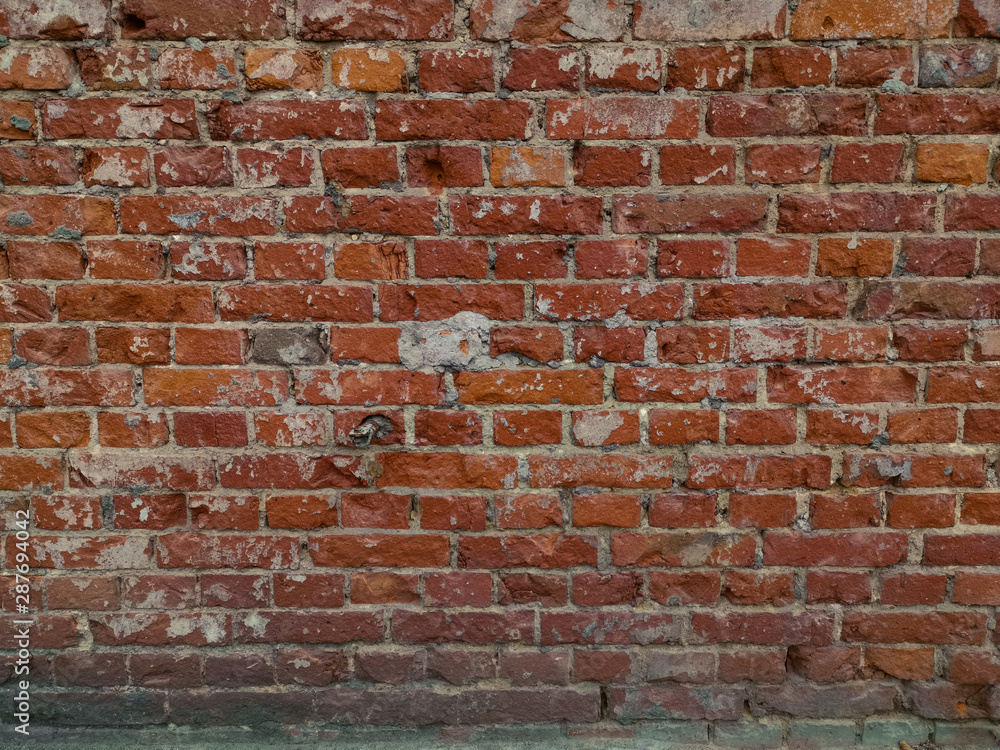 Obraz premium Old red brick wall textures and backgrounds