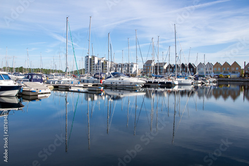 Yachts at mooring and docks © Phil