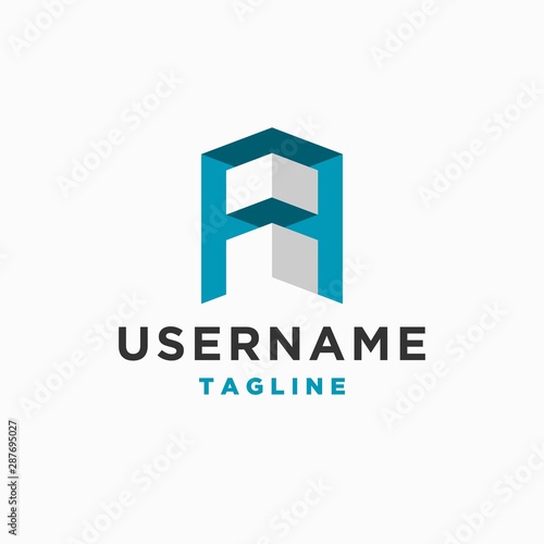 letter A logo design inspiration .  letter A logo template . letter A with 3d style . 3d logo template . building architecture business logo