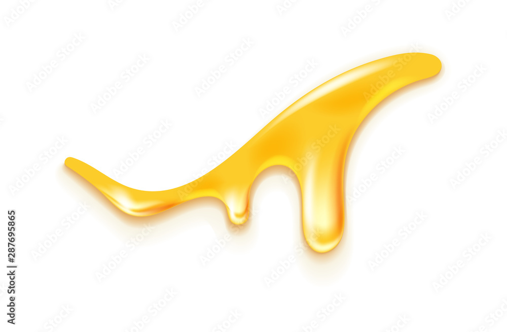 Fototapeta premium Dripping honey like design element
