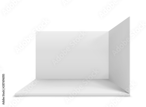 Blank white trade stand