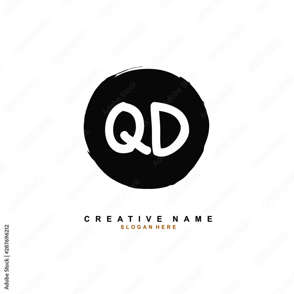Q D QD Initial logo template vector. Letter logo concept with background template. Q D QD Initial logo template vector. Letter logo concept with background template.