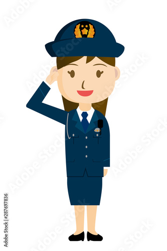 警察官 警官 敬礼をするお巡りさんの全身イラスト アイコン 女性 笑顔3 白背景 Illustration Of Police Officer Stock Vector Adobe Stock 警察官 警官 敬礼をするお巡りさんの全身イラスト アイコン 女性 笑顔3 白背景 Illustration Of Police Officer Stock Vector Adobe Stock