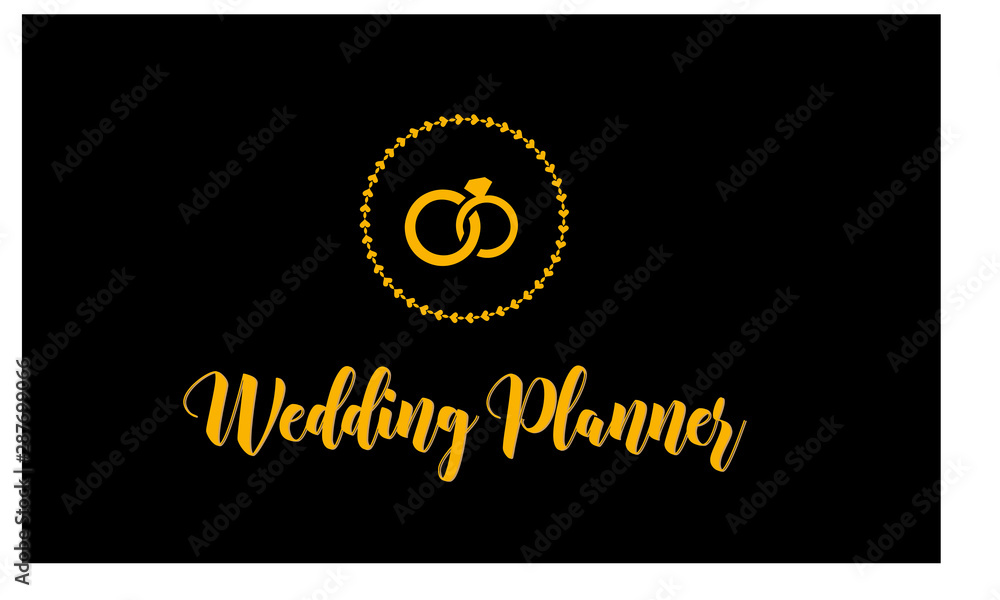 Fototapeta premium wedding planner logo, hochzeitsplaner logo