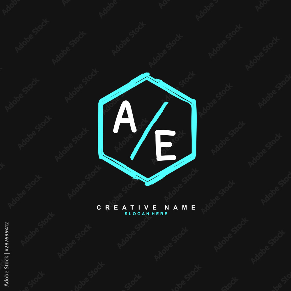 A E AE Initial logo template vector. Letter logo concept with background template. A E AE Initial logo template vector. Letter logo concept with background template.