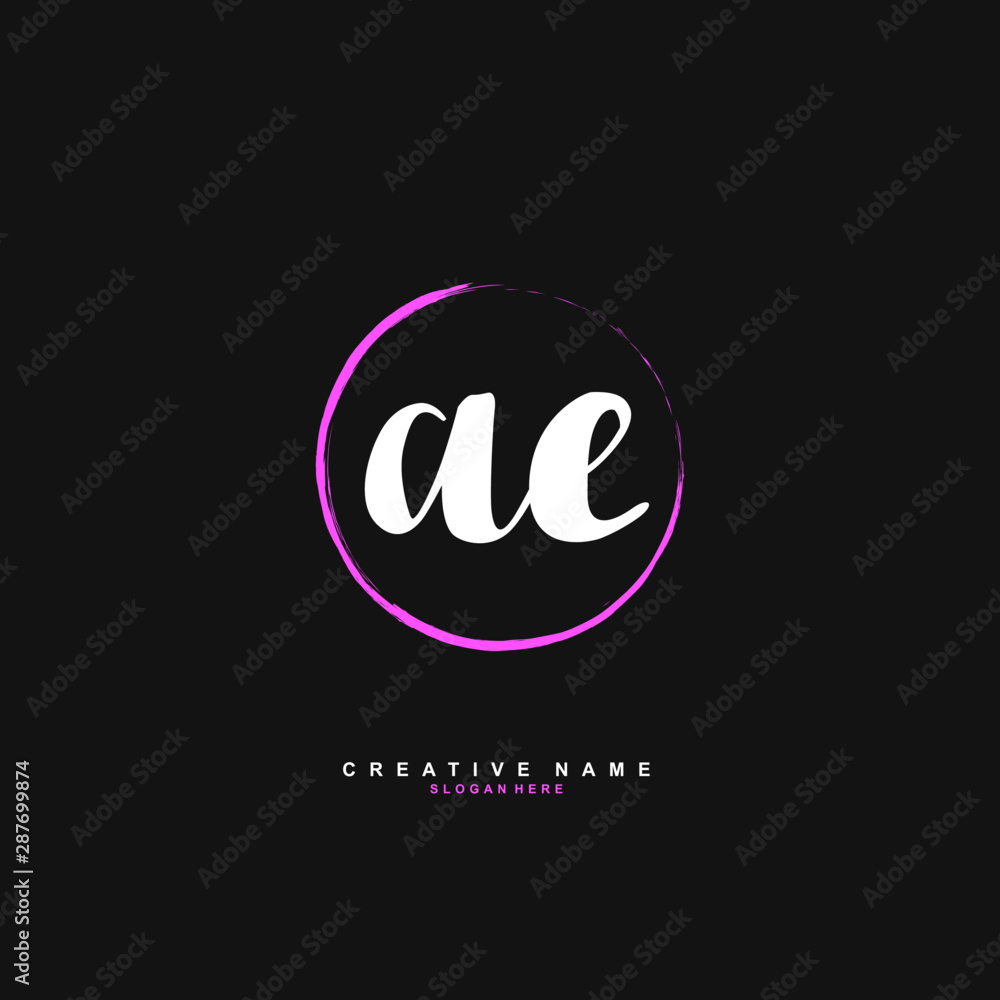 A E AE Initial logo template vector. Letter logo concept with background template. A E AE Initial logo template vector. Letter logo concept with background template.