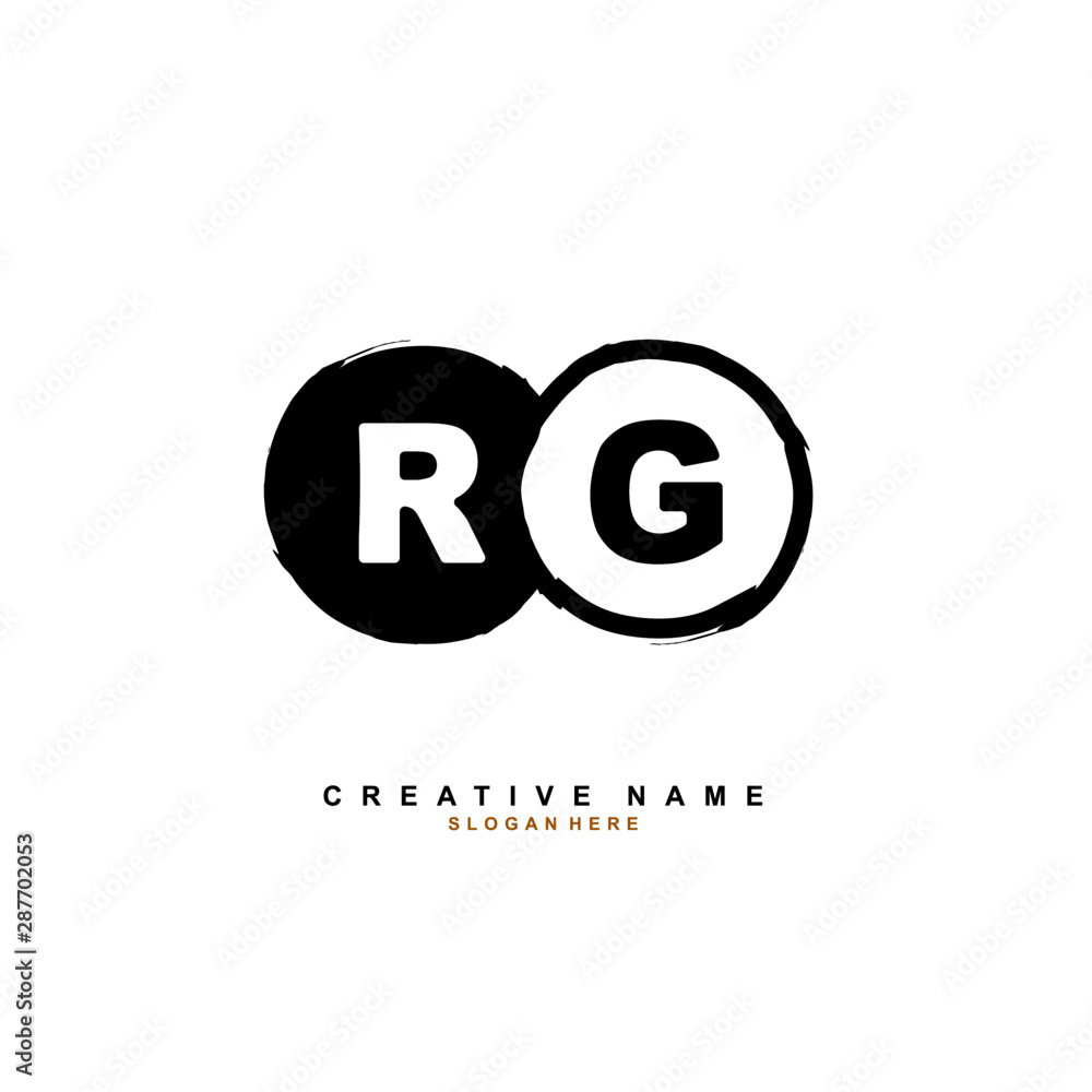 R G RG Initial logo template vector. Letter logo concept with background template. R G RG Initial logo template vector. Letter logo concept with background template.