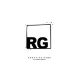 R G RG Initial logo template vector. Letter logo concept with background template.