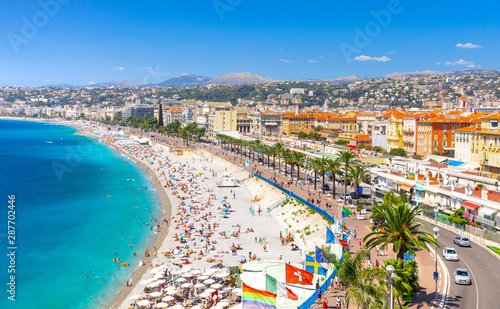 Fototapeta Naklejka Na Ścianę i Meble -  Promenade des Anglais in Nice (Nizza), France