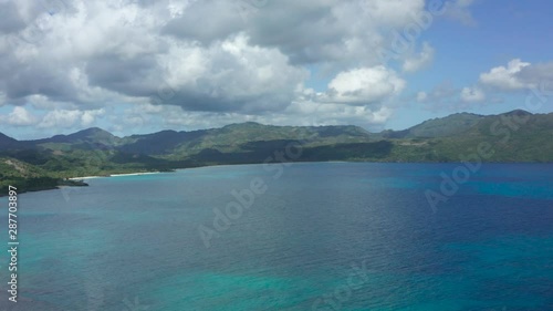 Wallpaper Mural Aerial viewt of tropical beach.Samana peninsula,Playa(beach) Rincon beach,Dominican Republic. Torontodigital.ca
