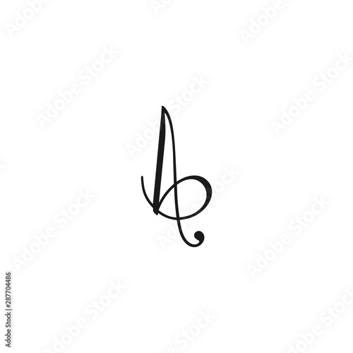 ab music monogram company logo simple photo