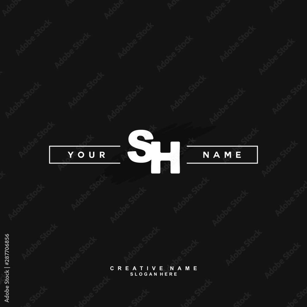 S H SH Initial logo template vector. Letter logo concept with background template. S H SH Initial logo template vector. Letter logo concept with background template.
