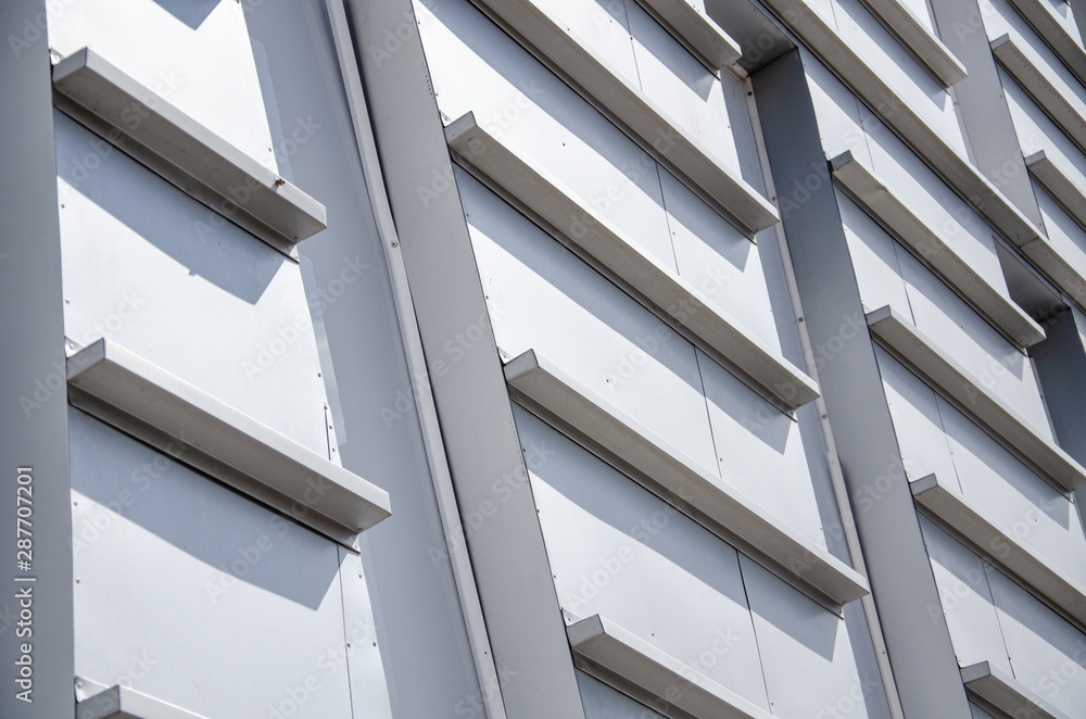 Obraz premium Geometric pattern metal stripes architecture background